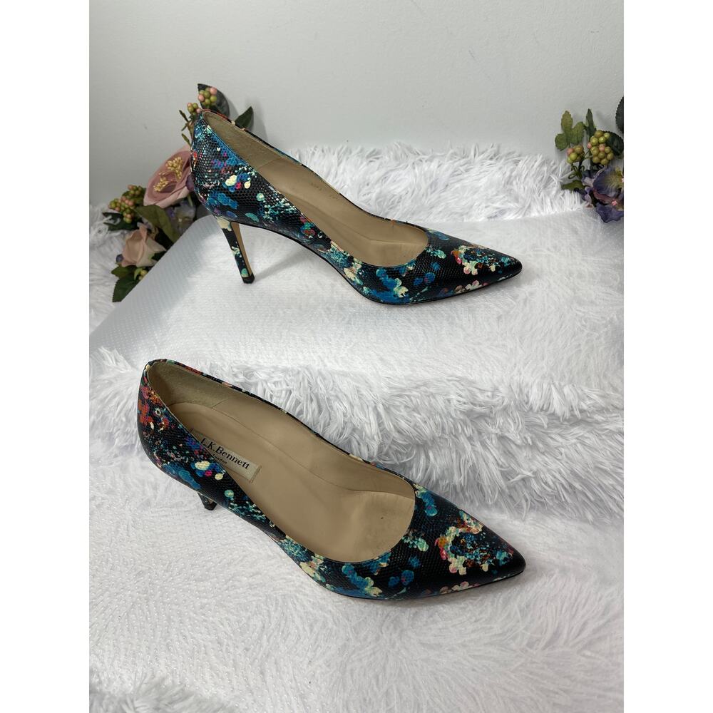 L.K.Bennett London Pumps Women's Size 9 Multicolor Leather Cocktail Chic Elegant